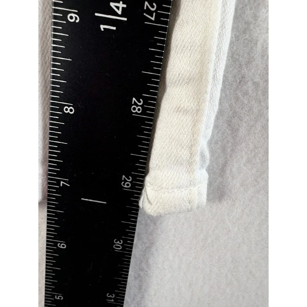 7 For All Mankind Ankle Skinny Jeans Womens 26 White Cotton Stretch Light Wash‎